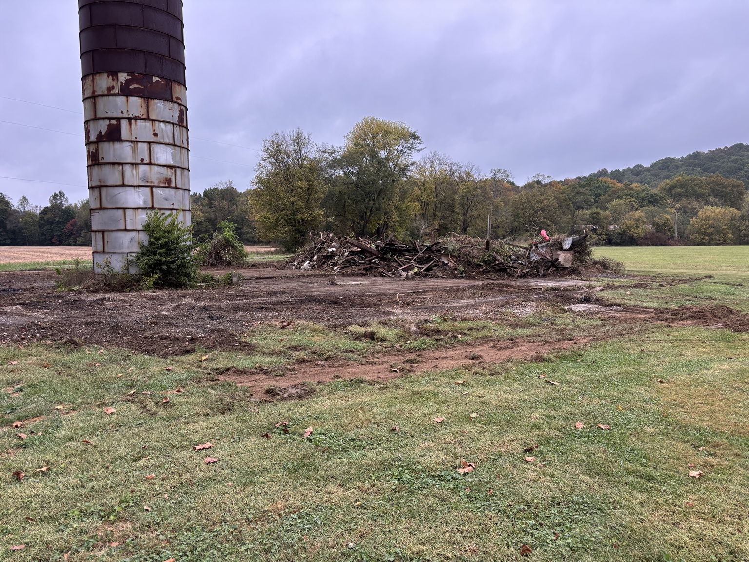 Barn site after demolition