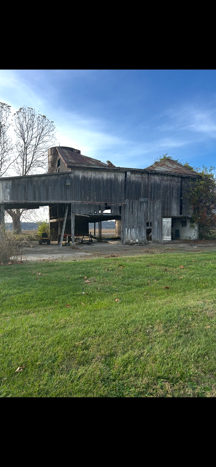 Old wooden barn before demolition
